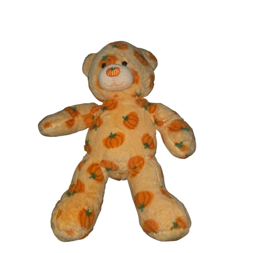 Build A Bear Pumpkin Nose Plush Stuffed Teddy Bear 2012 BAB Rare Halloween HTF